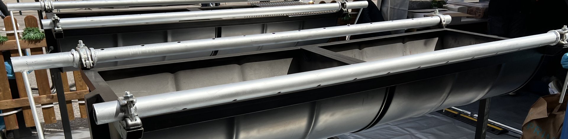 Die selbst hergestellten Steckerlfisch-Grills